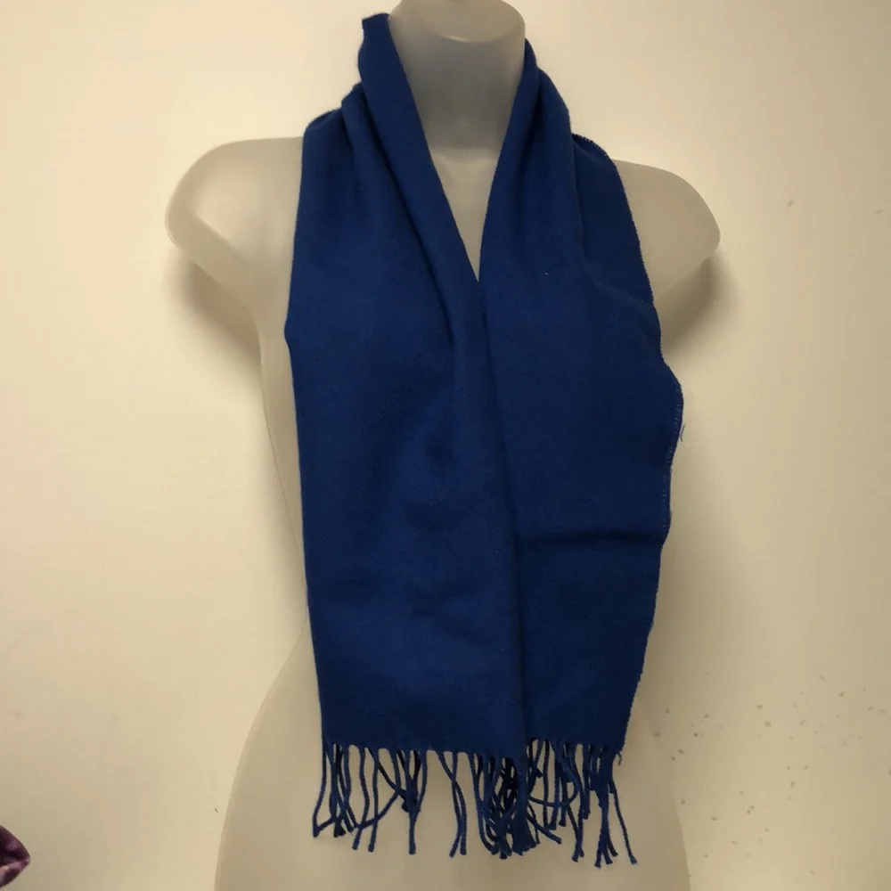 Cold Weather Fringed Scarf 100% Lambswool Made in USA by Handcraft